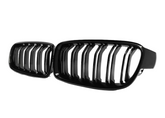 BMW 3 Series F30 Double Slat Kidney Grills - Gloss Black