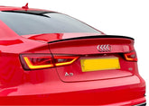 Audi A3 8V Saloon 2014-2020 S3/OEM Style Rear Spoiler Lip - Gloss Black