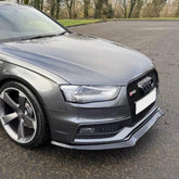 Audi A4 B8.5 S-Line 2012 - 2015 V2 Front Splitter - Gloss Black
