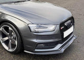 Audi A4 B8.5 S-Line 2012 - 2015 V2 Front Splitter - Gloss Black
