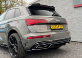 AUDI Q5 S-LINE MK2 FACELIFT 2020-2024 REAR DIFFUSER - GLOSS BLACK
