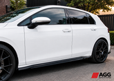 Volkswagen Golf Mk8 Style / Life Model 2020-2024 Transform to GTD / GTI Look Side Skirts Pair - Gloss Black