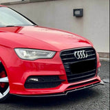 Audi A3 S Line/S3 Saloon 8V SD 2012-2016 Front Splitter - Gloss black