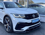 Volkswagen Tiguan MK2 Facelift 2020+ Front Splitter - Gloss black