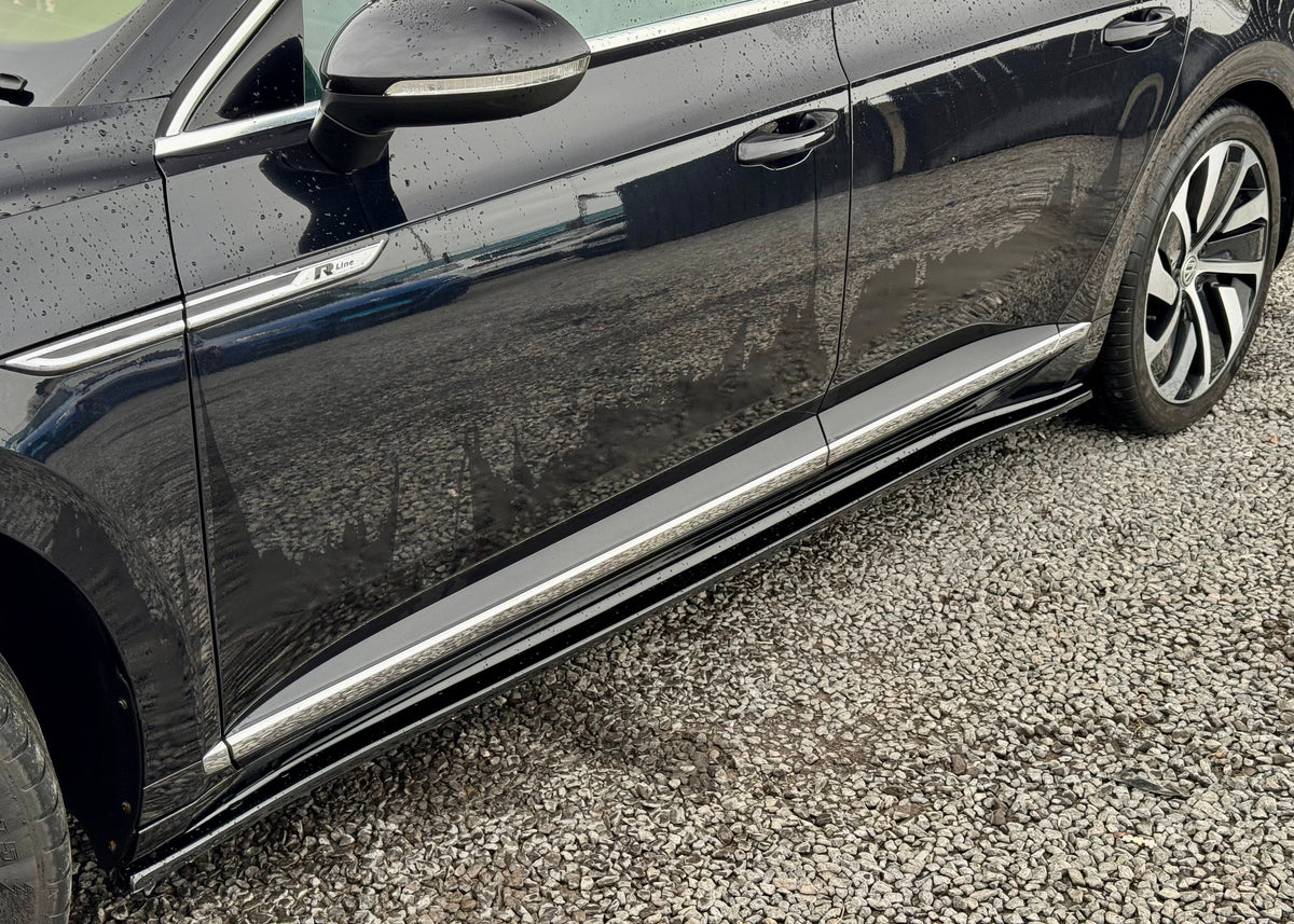 Volkswagen Arteon 2017-2020 Side Skirt Extensions - Gloss Black