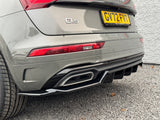 AUDI Q5 S-LINE MK2 FACELIFT 2020-2024 REAR DIFFUSER - GLOSS BLACK