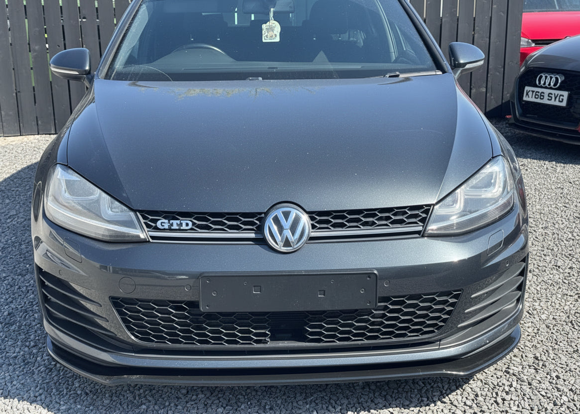 Volkswagen Golf MK7 GTD/GTI 2013-2016 V1 Front Splitter - Gloss Black