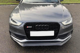 Audi A4 B8.5 S-Line 2012 - 2015 Front Splitter - Gloss Black