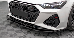 Audi A6 RS6 C8 2019+ Gloss Black Front Splitter - Gloss Black