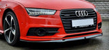 Audi A7 C7.5 Facelift S-Line 2014-2017 Front Splitter - Gloss Black