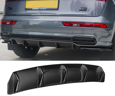 Audi Q5 S Line/SQ5 MK2 2017-2020 Rear Diffuser - Gloss Black
