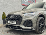 AUDI Q5 S-LINE / SQ5 MK2 FACELIFT 2020-2024 FRONT SPLITTER - GLOSS BLACK