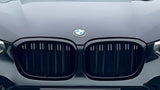 BMW X3 G01/X4 G02 2018 - 2023 - Gloss Black M Dual Slat Kidney Grill