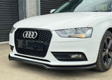 Audi A4 B8.5 S-Line/Standard model 2012 - 2015 V1 Front Splitter - Gloss Black