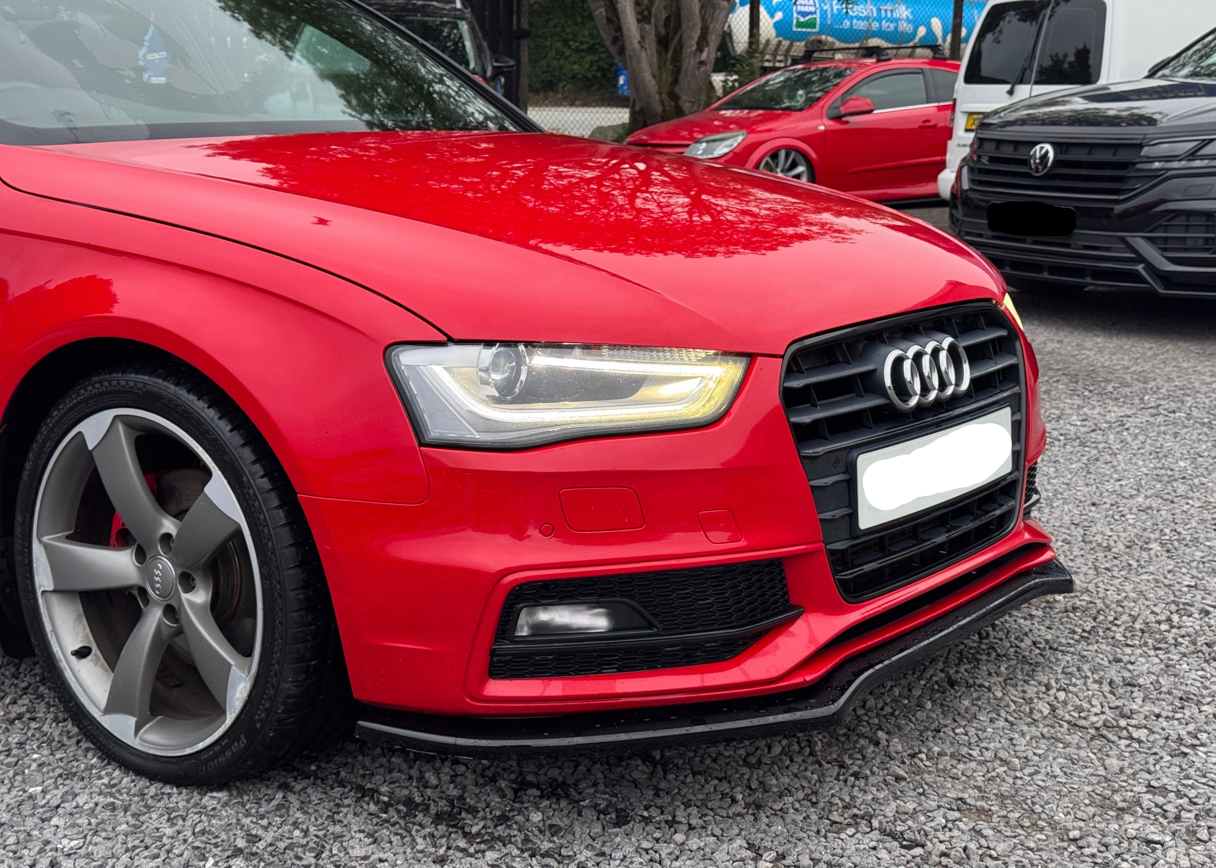 Front Agg Audi A4 B8.5 S-Line/Standard model 2012 - 2015 V1 Front Splitter - Glo ...