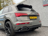 AUDI Q5 S-LINE MK2 FACELIFT 2020-2024 REAR DIFFUSER - GLOSS BLACK