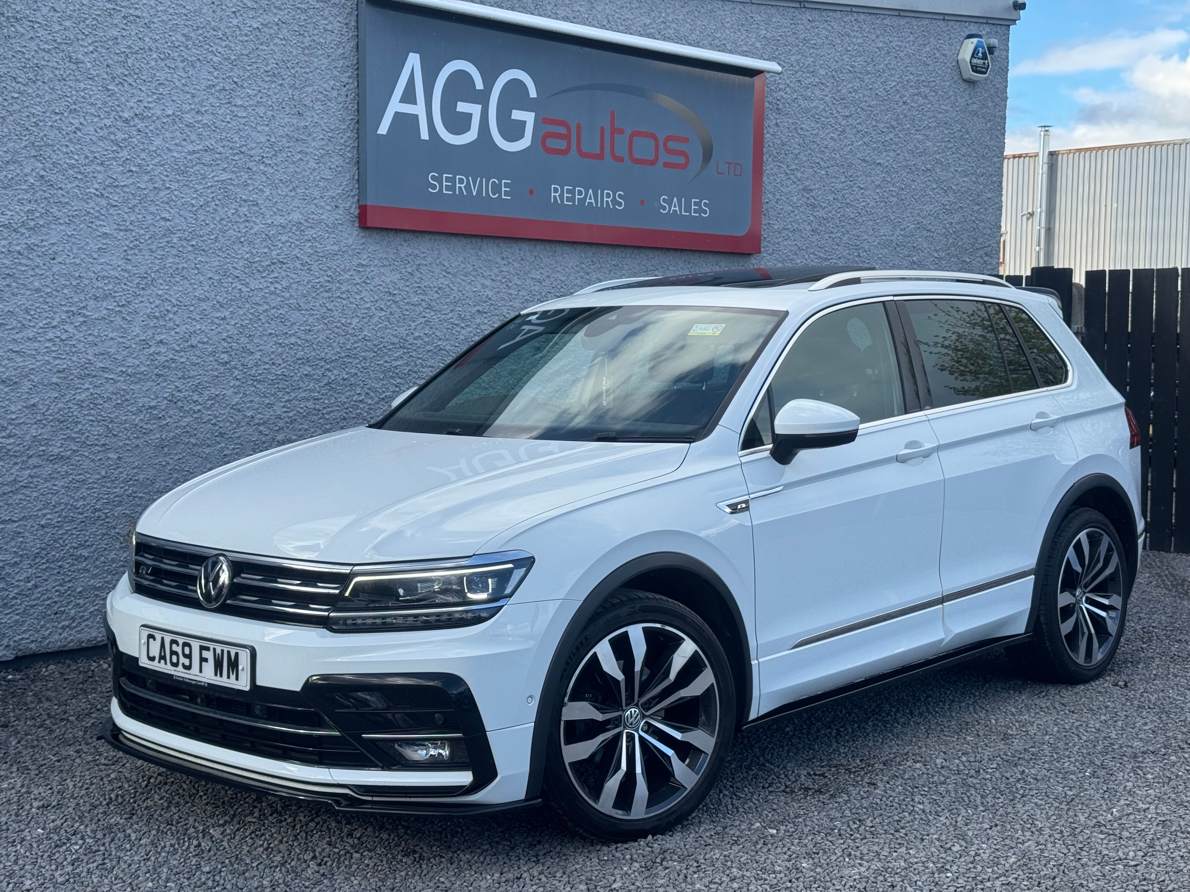 Front Agg Volkswagen Tiguan MK2 R Line 2015-2020 Front Splitter - Gloss Black ...
