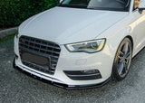 Audi A3 8v Hatchback 2013 - 2016 Front Splitter - Gloss Black
