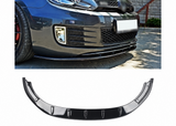Volkswagen Golf MK6 Standard Model / GTD / GTI 2009-2012 V5 Front Splitter - Gloss Black