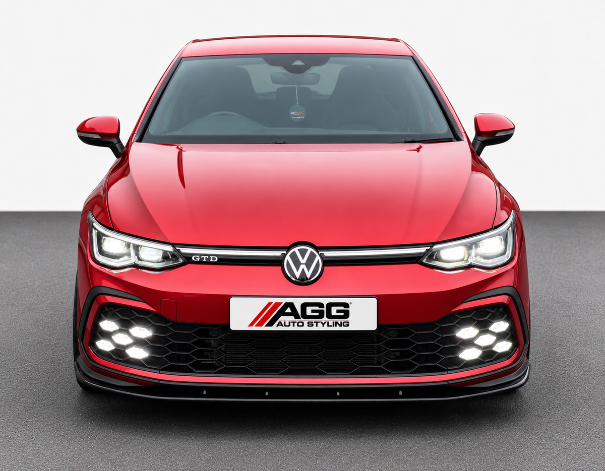 Volkswagen Golf MK8 GTD / GTI / R Line 2020-2024 Model V2 Front Splitter - Gloss Black