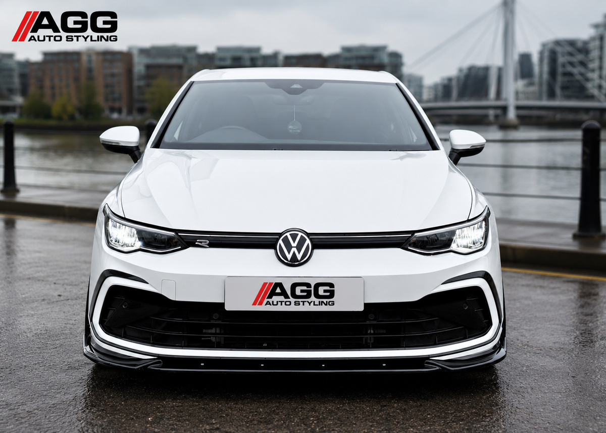 Volkswagen Golf MK8 GTD / GTI / R Line 2020-2024 Model V1 Front Splitter - Gloss Black