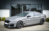 BMW 5 Series G30 LCI 2020+ Full Aero Body Lip Kit V2 style rear diffuser - Gloss Black