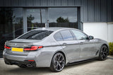 BMW 5 Series G30 LCI 2020+ Full Aero Body Lip Kit V2 style rear diffuser - Gloss Black