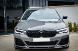 BMW 5 Series G30 LCI 2020+ Full Aero Body Lip Kit V2 style rear diffuser - Gloss Black