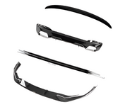BMW 5 Series G30 LCI 2020+ Full Aero Body Lip Kit V2 style rear diffuser - Gloss Black