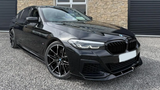 BMW 5 Series G30 LCI 2020+ Full Aero Body Lip Kit V1 style rear diffuser - Gloss Black