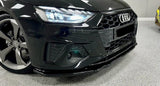 Audi A4 B9 S Line/S4 2016 - 2019 Front Splitter - Gloss Black