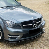 Mercedes C-Class W204 AMG Line Facelift 2011 - 2014 Front Splitter - Gloss Black