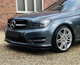 Mercedes C-Class W204 AMG Line Facelift 2011 - 2014 Front Splitter - Gloss Black