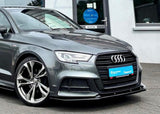 Audi A3 S-Line/S3 8V Facelift 2016-2020 Front Splitter - Gloss Black