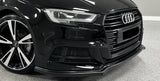 Audi A3 S-Line/S3 8V Facelift 2016-2020 Front Splitter - Gloss Black