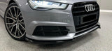 Audi A6 C7.5 2016-2018 Front Splitter - Gloss Black