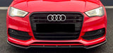 Audi A3 S Line/S3 Saloon 8V SD 2012-2016 Front Splitter - Gloss black