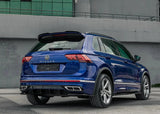 Volkswagen Tiguan MK2 Facelift 2020+ Rear Diffuser Valance - Gloss black