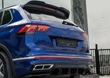 Volkswagen Tiguan MK2 Facelift 2020+ Rear Diffuser Valance - Gloss black