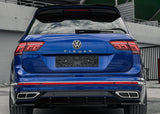 Volkswagen Tiguan MK2 Facelift 2020+ Rear Diffuser Valance - Gloss black